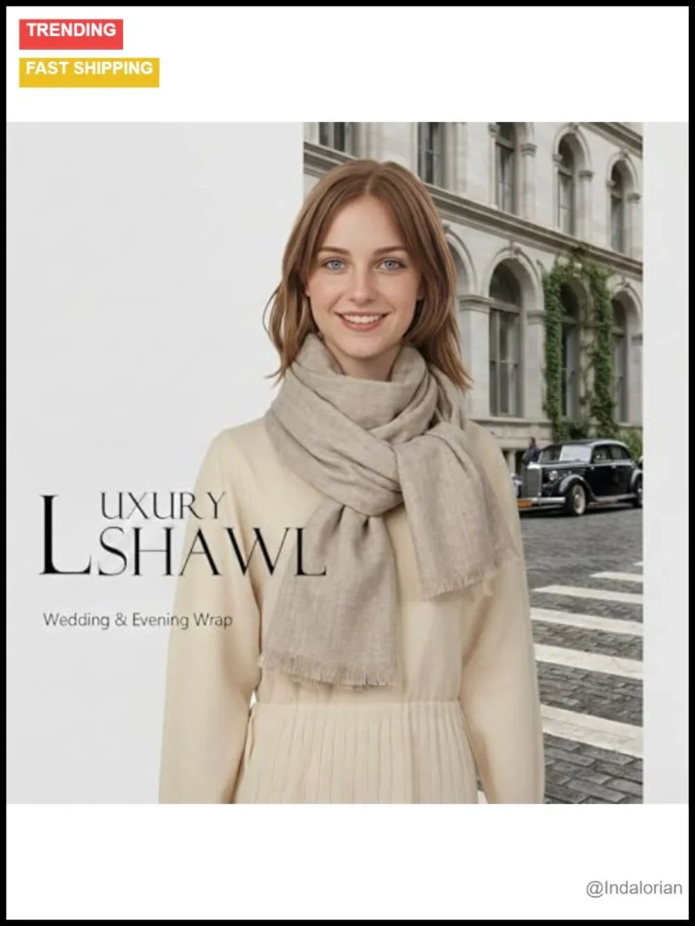 Extra Large Soft Cashmere Feel Pashmina Shawl Wrap for Evening Dresses